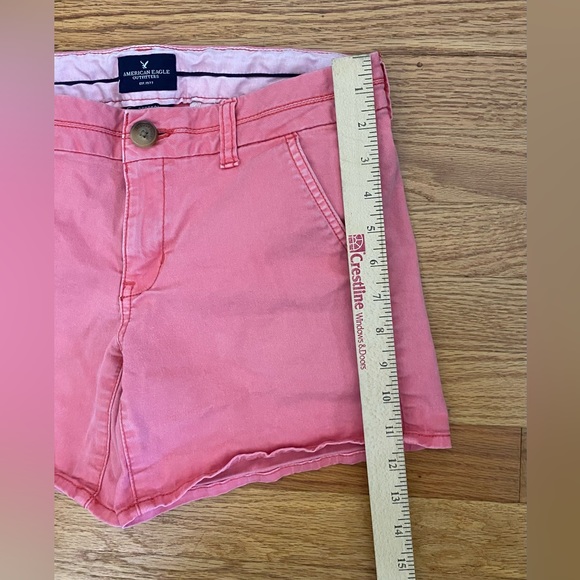 American Eagle Outfitters Shorts Women’s Sz 6 Pink /Salmon Stretch Midi Pockets - Picture 10 of 10